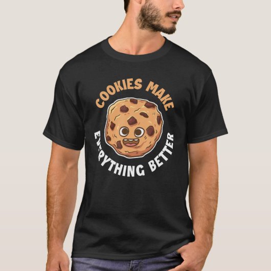 Cookieを使用すると、すべてを向上 Tシャツ (正面)