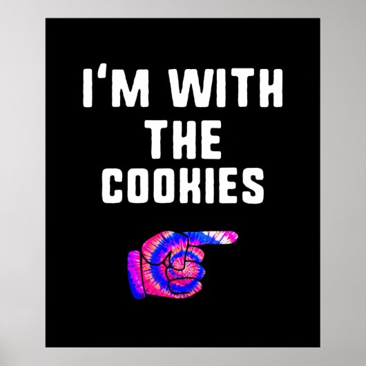 Cookieを使用する |絞り染めおもしろい製品 ポスター (正面)