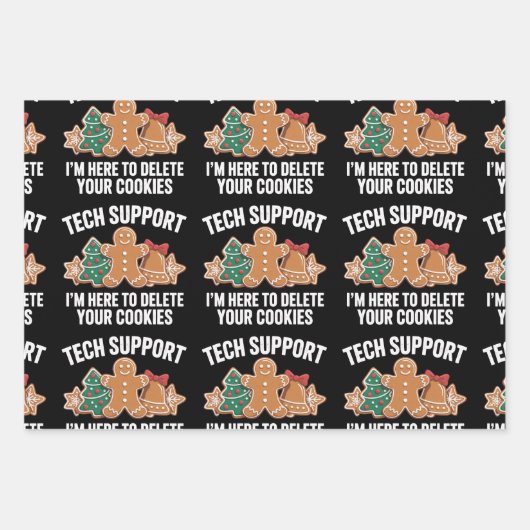 Cookieを削除するにはここをテクニカルサポートのクリスマスクリスマス ラッピングペーパーシート (正面)