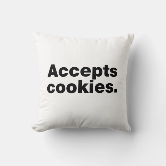 Cookieを受け入れる クッション (正面)