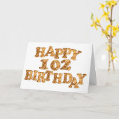 Cookieを愛用した第102誕生日カード カード (黄色い花)