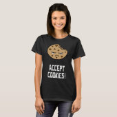 Cookieを許可するフロントエンド開発者 ウェブデザイナー tシャツ (正面フル)