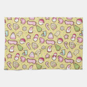 Cookieクリスマスイエロー キッチンタオル (横)