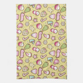 Cookieクリスマスイエロー キッチンタオル (縦)