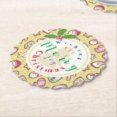 Cookieクリスマスイエロー ペーパーコースター (アングル)