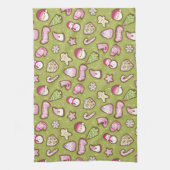 Cookieクリスマスグリーン キッチンタオル (縦)