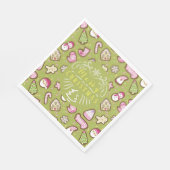 Cookieクリスマスグリーン スタンダードランチョンナプキン (角)