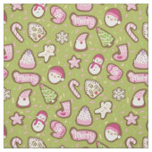 Cookieクリスマスグリーン ファブリック (見本)