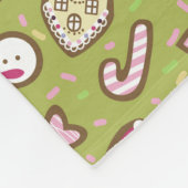 Cookieクリスマスグリーン フリースブランケット (角)