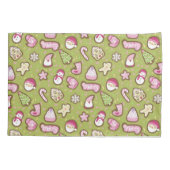 Cookieクリスマスグリーン 枕カバー (裏面)