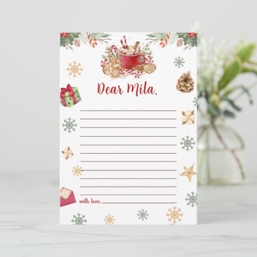 Cookieクリスマスタイムカプセルノートメッセージカード サンキューカード (スタンド正面)