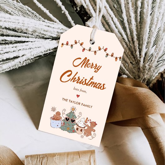 Cookieクリスマスバースデーパーティー ギフトタグ