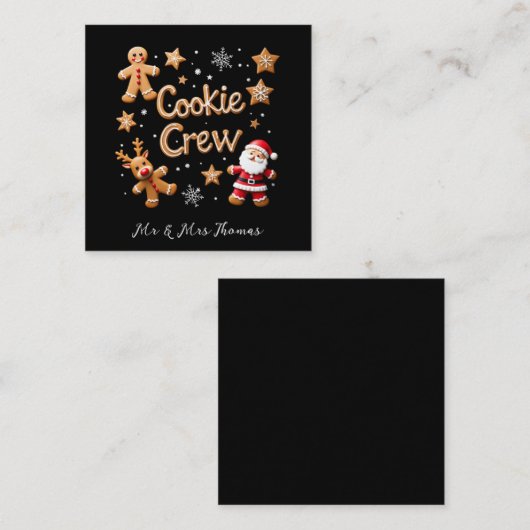 Cookieクルーに参加する究極のクリスマス スクエア名刺 (正面/裏面)