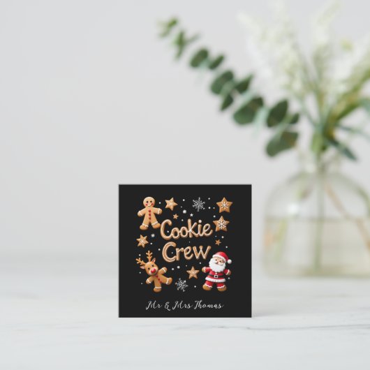 Cookieクルーに参加する究極のクリスマス スクエア名刺 (スタンド正面)
