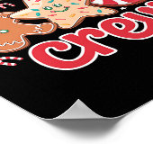 CookieクルーGingerbreadクリスマス分隊ファミリーBak ポスター (角)