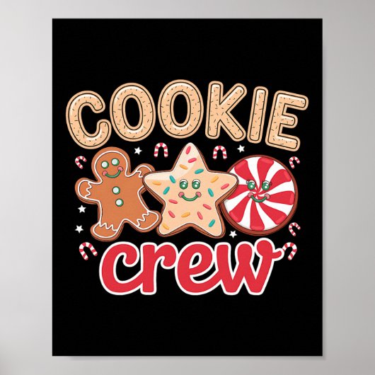CookieクルーGingerbreadクリスマス分隊ファミリーBak ポスター (正面)