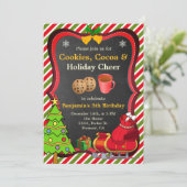 Cookieココアクリスマスバースデーパーティーへの招待 招待状 (スタンド正面)