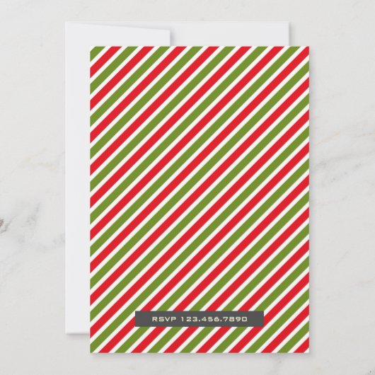 Cookieココアクリスマスバースデーパーティーへの招待 招待状 (裏面)