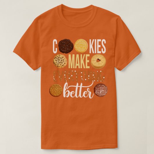 CookieシャツCookieがCookieを向上 Tシャツ (デザイン正面)
