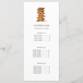 Cookieショップの価格表/メニューカードホワイト メニュー