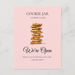 Cookieショップベーカリーオープンのプロモーション ポストカード