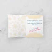 Cookieスイーツベーカー転がレトロのピンクリスマス シーズンカード (内部)