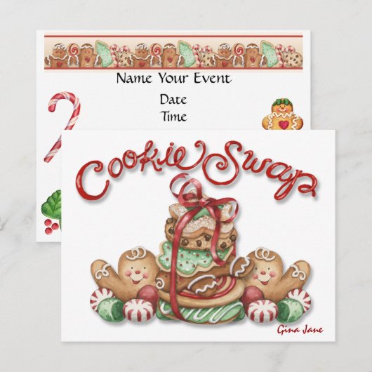 Cookieスワップ招待状- SRF 招待状 (正面/裏面)