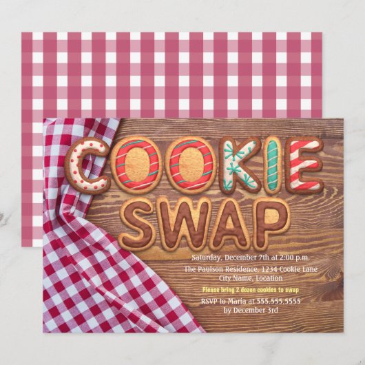 Cookieスワップ 招待状 (正面/裏面)