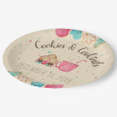 CookieスワップChristmas Cookie & Cocktailsパーティー ペーパープレート (アングル)