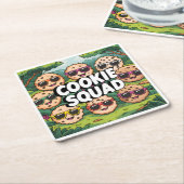Cookieチーム スクエアペーパーコースター (アングル)