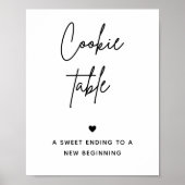 Cookieバー記号 |の結婚Cookieテーブルの署名 ポスター (正面)