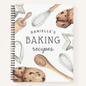 Cookieパーソナライズされたベーキングレシピ ノートブック (正面)