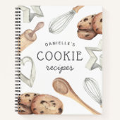 Cookieパーソナライズされたベーキングレシピ ノートブック (正面)
