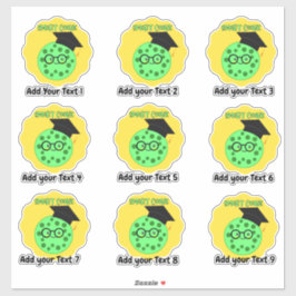 Cookieパーソナライズされた先生頭が切れるリワード・ステッカー シール