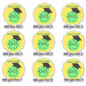 Cookieパーソナライズされた先生頭が切れるリワード・ステッカー シール (正面)