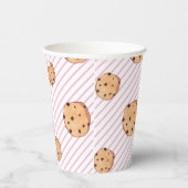 Cookieピンクのストライプ誕生日パーティー 紙コップ (右)