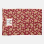 Cookieファクトリーファミリー名ジンジャーブレッドブルゴーニュ キッチンタオル (横)