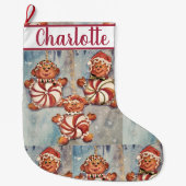 Cookieファミリ ラージクリスマスストッキング (正面)