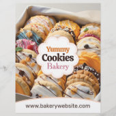 Cookieベーカリーフライヤーテンプレート チラシ (正面)