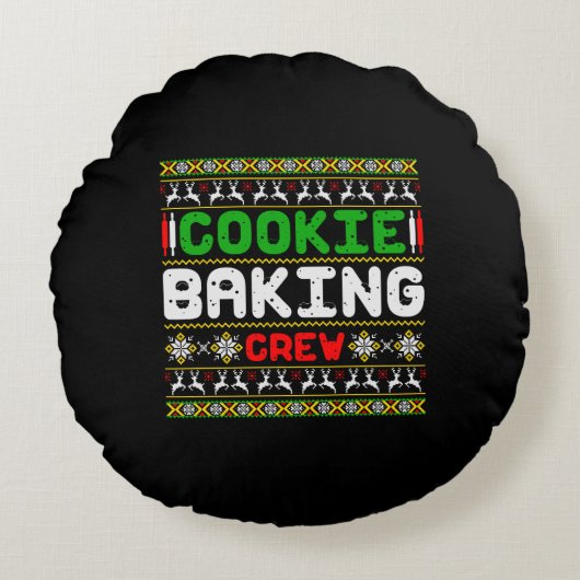 Cookieベーキングクルー ラウンドクッション (正面)