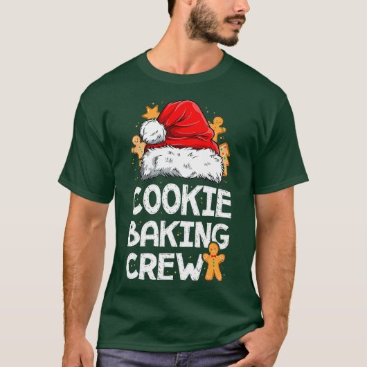 CookieベーキングクルーChristmas Santa Familyチーム Tシャツ (正面)