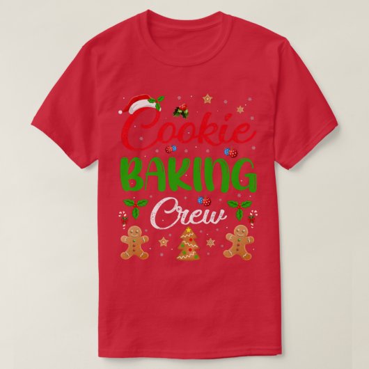 CookieベーキングクルーGingerbreadクリスマス Tシャツ (デザイン正面)