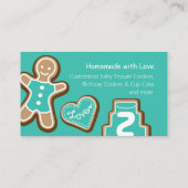 Cookieベーキングターコイズ名刺 名刺 (裏面)