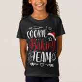 Cookieベーキングチーム – クリスマスクリスマスクルーGingerbre Tシャツ (正面)