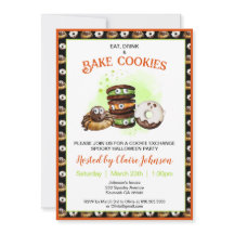 Cookieベーキングハローウィンパーティ招待状