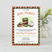Cookieベーキングハローウィンパーティ招待状 招待状 (スタンド正面)