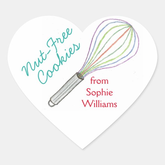 Cookieベーキングラベル/ベーキングシール ハートシール (正面)