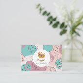 Cookieモダンビジネスベーカリーまたはペストリーショップ 名刺 (スタンド正面)