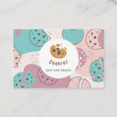 Cookieモダンビジネスベーカリーまたはペストリーショップ 名刺 (正面)