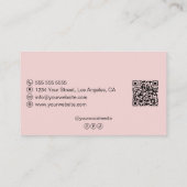 Cookieモノグラムロゴベーカリー写真QRピンク 名刺 (裏面)